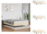 Vidaxl Struttura Letto Panna 140X190 Cm In Pelle Finta - Letti E Strutture Letto