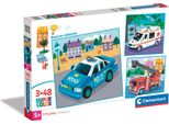 Clementoni Puzzle 3X48 Superkolor Veicoli Di Soccorso 25318