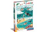 Puzzle Cle 2X60 Superkolor Vita In Mare 24817