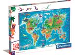 Puzzle Clementoni 180 Pezzi Superkolor Mappa Dei Dinosauri 29790