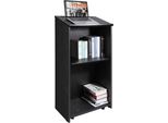 Leggio - Scrivania Con Superficie Di Lettura E Ripiano - Ideale Per La Chiesa, L'ufficio E La Scuola - 600X360X1200 Mm - Capacità Di Carico Di 30 Kg - Design Nero