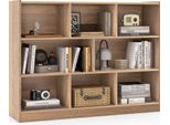 Libreria Costway Con 8 Scomparti, Scaffale In Piedi A 3 Livelli, Scaffale A Cubo, Scaffale Per Ufficio, Scaffale Portaoggetti 122 X 32 X 93 Cm