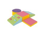Costway Set Di Blocchi Da Arrampicata In Schiuma Da 6 Pezzi Set Da Gioco Per Arrampicarsi E Gattonare Con Chiusura A Velcro E Imbottitura In Schiuma Bambini A Partire Da 1 Anno Di Età