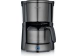 Severin Ka 9343, Caffettiera A Filtro, 1 L, Caffè Macinato, 1000 W, Nero, Acciaio Inossidabile