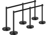 Sistema Di Controllo Della Folla Succebuy Barriere A 6 Elementi, 4 Nastri Retrattili Base Cava A Iniezione Di Sabbia