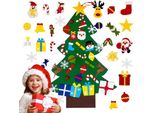 Albero Di Natale In Feltro Fai Da Te Con Decorazioni Rimovibili Per Natale