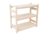 Scaffale Impilabile In Legno Di Faggio Per Cantina O Casa, Design Modulare, 3 Ripiani, 50×38×60 Cm (L×P×A)