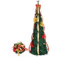 Fch Albero Di Natale Pop-Up Con 80 Luci Led, Struttura Telescopica, Albero Di Natale Artificiale Da 180 Cm Con Decorazioni Natalizie