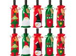 Sacchetti Natalizi Per Bottiglie Di Vino Maniche In Feltro Per Bottiglie Di Vino Natale 10 Pz.