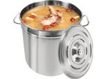Pentola Per Zuppa, Capacità 50L, Struttura In Acciaio Inox, Argento, 5L