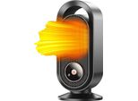 Termoventilatore Elettrico, Riscaldatore In Ceramica Ptc, Design Compatto E Portatile, Nero, Ue