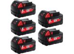 Batteria Di Ricambio, Capacità 8000Mah, Tecnologia Agli Ioni Di Litio, 5Pcs 8000Mah