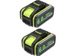 Batteria Per Utensili, Capacità 6000Mah, Compatibile Con Diversi Modelli, 2PCS 6000Mah