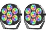 Luce Par, Controllo Dmx, Illuminazione Rgb E Cob, 2 Pezzi, Spina Ue