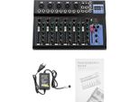 Mixer Per Dj - Mixer Audio A 7 Canali - Alimentazione Phantom A 48 V - 6 Stili Musicali Integrati - Nero