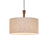 Lampada A Sospensione, Installazione A Cavo, Stile Moderno, Lino, D25CM