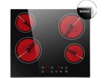 Piano Cottura In Ceramica, 60 Cm, 6000 W, Quattro Zone Di Cottura, Touch Control, 220V