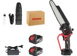Motosega Elettrica, Motore Brushless, Barra Di Guida Da 8 Pollici, Set Di 2 Batterie A