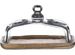 Burriera, Coperchio In Vetro, Design Elegante, Legno D'acacia