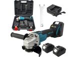 Smerigliatrice Angolare, Motore Brushless, Alta Velocità, 2 Batterie