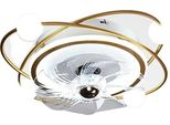 Ventilatore Da Soffitto, Dimmerabile, Con Telecomando, Oro, App Con Rc Dimmerabile