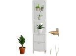 Armadio, 40 X 30 X 160 Cm, Mdf Di Alta Qualità, Capacità Di Carico 10 Kg Per Ripiano, Capacità Di Carico 5 Kg Per Cassetto, Combinazione Di Ripiani Aperti E Cassetti Nascosti
