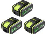 Batteria Per Utensili, Capacità 6000Mah, Compatibile Con Diversi Modelli, 3PCS 6000Mah
