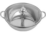 Pentola Shabu, Materiale In Acciaio Inox, Doppio Divisorio Per Zuppa, Argento