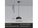 Lampada A Sospensione, Portalampada Personalizzabile, Design Elegante, Stile C, Luce Bianca 6000K