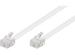 Goobay 93063 Cavo Di Collegamento Modulare, 10 M, Bianco - Spina RJ11/RJ14 (6P4C) > Spina RJ11/RJ14 (6P4C)