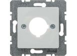 Berker 14321909 Piastra Centrale Per Dispositivo Di Segnalazione E Controllo Ø 22,5 Mm Bianco Polare, Centrale Opaco/Velato