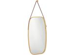 Relaxdays Specchio Da Parete Ovale Con Cinturino
