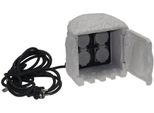 Presa Da Giardino Chilitec Stone, 4 Vie 250V/16A, IP44, Cavo Di 5 M Incluso