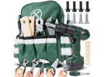 Malplay Set Di Zaini Per Il Bricolage Con Casco Di Sicurezza E Attrezzi Per Il Gioco Di Ruolo Per Bambini Da 3 Anni