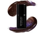 Semilac | Smalto Ibrido - Effetto Occhi Di Gatto - 7Ml - N. 827 Ai Brown - Copertura Totale E Lunga Durata