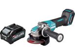 Makita Ga 047 GM1 Smerigliatrice Angolare A Batteria 40 V Max. 125 Mm X-LOCK Brushless + 1X Batteria Ricaricabile 4,0 Ah - Senza Caricabatterie