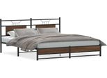Vidaxl Struttura Letto Senza Materasso Rovere Marrone 160X200 Cm Materiale A Base Di Legno