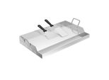 Yuenfong Piastra Per Grigliare Con Manici In Acciaio Inox Bbq Plancha Universale Per Barbecue A Carbonella E A Gas Piastra Per Grigliare Per Una Distribuzione Uniforme Del Calore (51X32X7Cm)