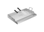 Yuenfong Piastra Per Grigliare Con Manici In Acciaio Inox Bbq Plancha Universale Per Barbecue A Carbonella E A Gas Piastra Per Grigliare Per Una Distribuzione Uniforme Del Calore (47X32X7Cm)