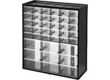Stanley 1-93-981 Scatola Per Minuteria/Attrezzi Scatola Per Minuteria In Plastica Nera, Trasparente