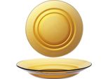 Lastra Profonda Duralex Lys Amber Orange 230 X 35 Mm - Set Di 6 Pz.