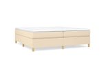 Vidaxl Struttura Letto A Molle Insacchettate Crema 200X200 Cm Tessuto
