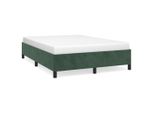 Vidaxl Struttura Letto Senza Materasso Verde Scuro 140X190 Cm In Velluto