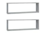 Vidaxl Mensole Da Parete 2 Pz. Grigio Sonoma 80X15X26,5 Cm Materiale A Base Di Legno