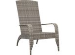 Vidaxl Sedia Da Giardino Adirondack In Polirattan Grigio