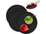 Relaxdays Vassoio Da Portata Rotondo Per Catering, Set Da 3