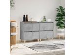 Vidaxl Credenze 2 Pz. Grigio Cemento 60X35X70 Cm Materiale A Base Di Legno