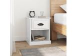 Comodino Bianco Lucido 39X39X47,5 Cm Materiale A Base Di Legno