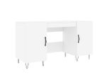 Scrivania Bianca 140X50X75 Cm In Materiale Ligneo