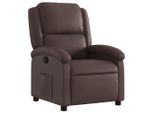 Vidaxl Poltrona Relax In Pelle Finta Marrone
